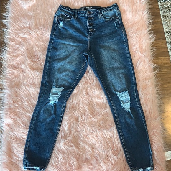 NO Bo Denim - NO BO high rise skinny rip jean size 9 for women